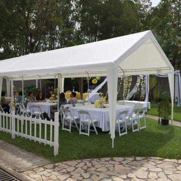 Frame tent rented for backyard party