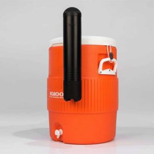 Igloo 5 gallon drink dispenser with cup holder attached