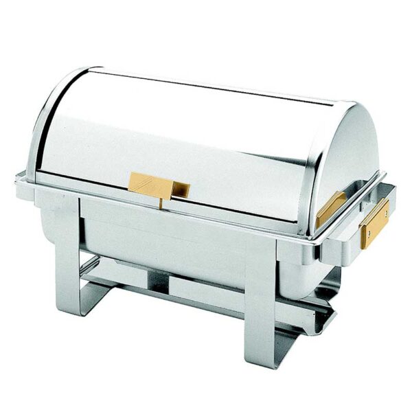 Stainless steel roll-top chafing dish