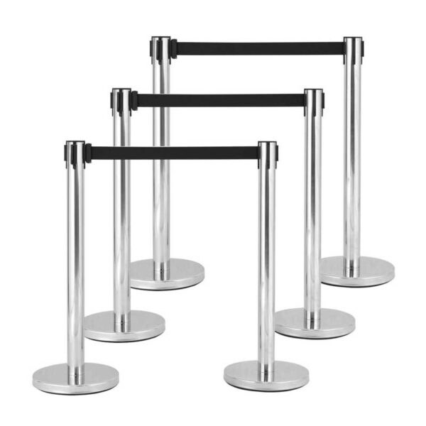 Chrome Stanchion with retractable rope