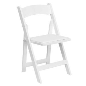 White folding garden chair for rent