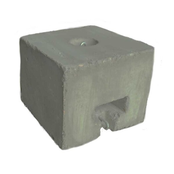 Concrete weight block for tent